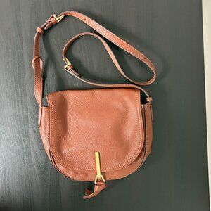 Vera Bradley Carson Saddlebag, Brown Leather NWT